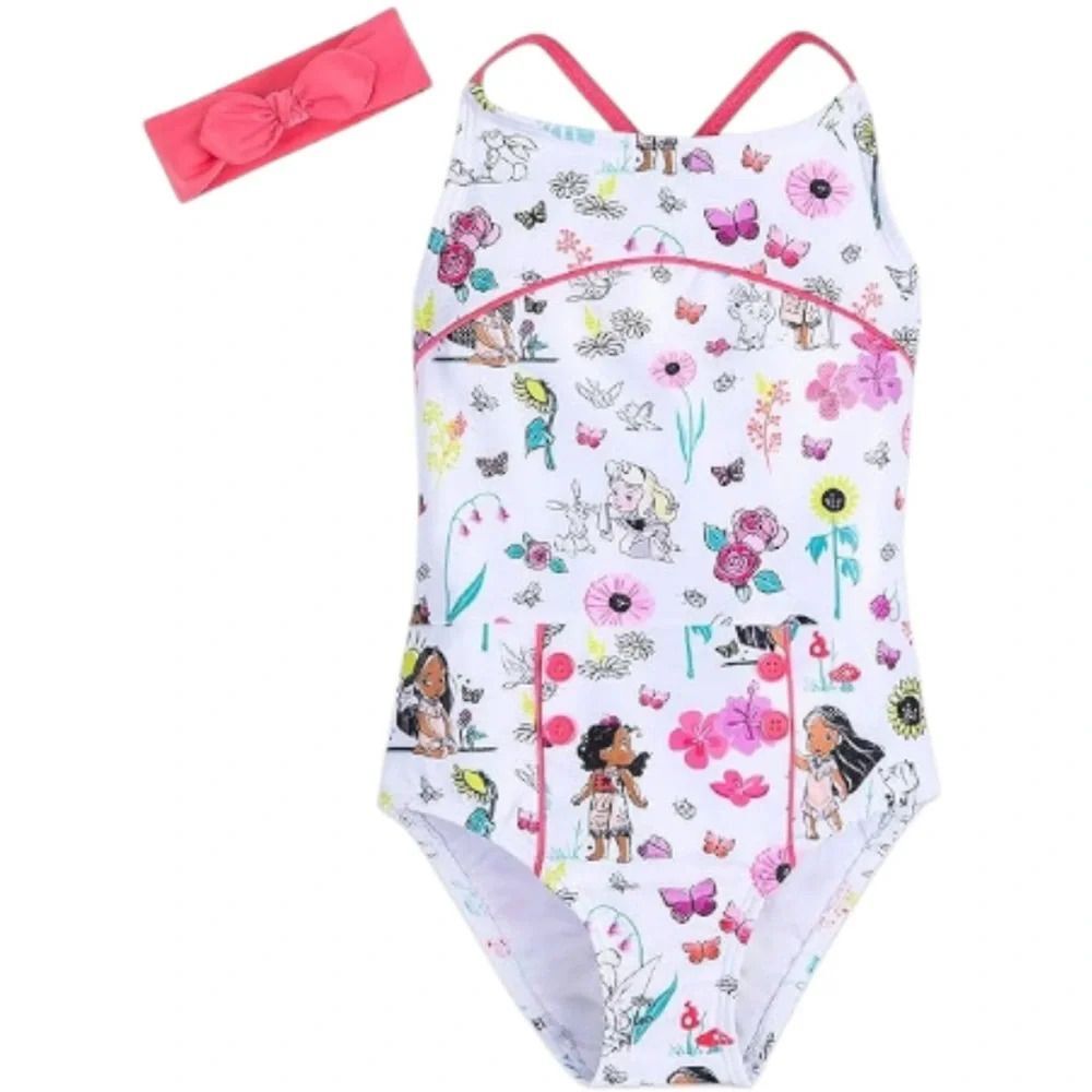 🔥 5 for $30 🔥 Disney Girls Animator's Collection Swimsuit + Headband | Size 2T